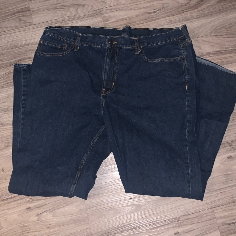 Mens Dark Wash Jeans. Size 42x34.
